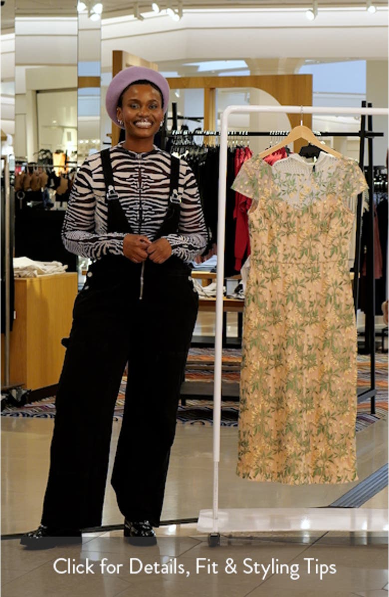 Sulllivan Floral Embroidery Cocktail A-Line Dress, sales video thumbnail