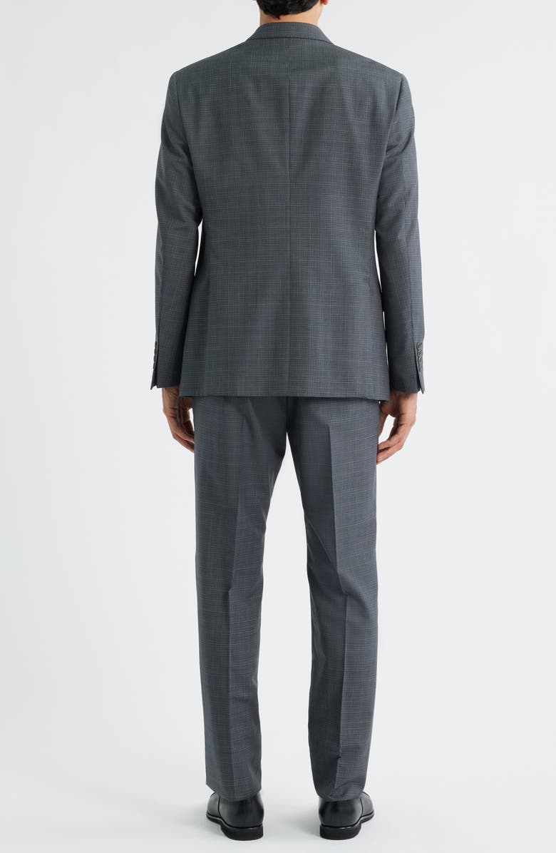 Emporio Armani Grey Microcheck Wool Suit, Alternate, color, Solid Medium Grey