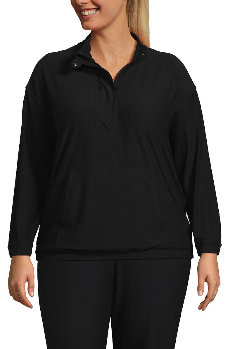 Lands' End Long Sleeve Performance Zip Front Popover, Main, color, 