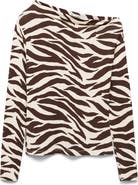 MANGO Zebra Asymmetric Top