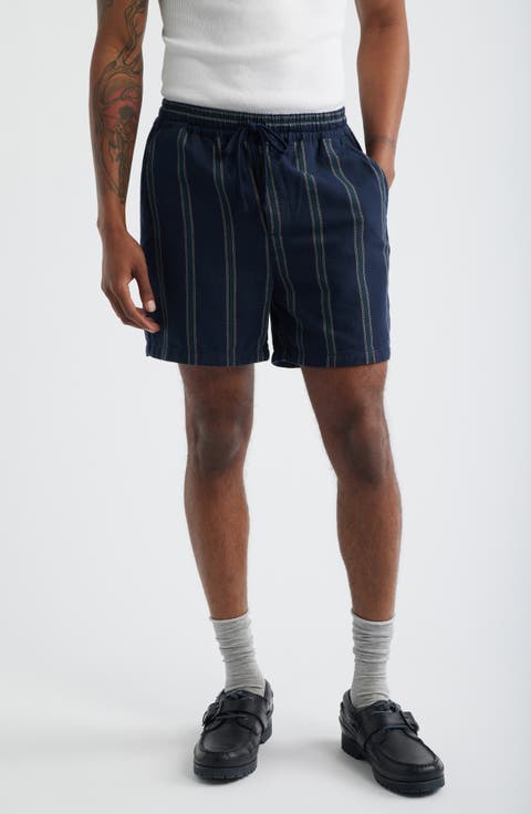 Lawson Stripe Cotton Drawstring Shorts