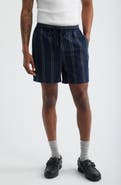 Les Deux Lawson Stripe Cotton Drawstring Shorts