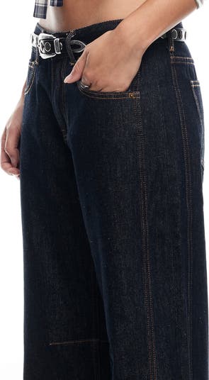 Renacida Low Rise Wide Leg Jeans