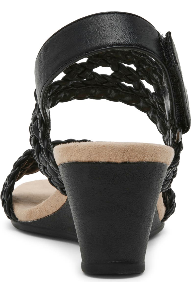 Anne Klein Baxxter Wedge Sandal, Alternate, color, Black