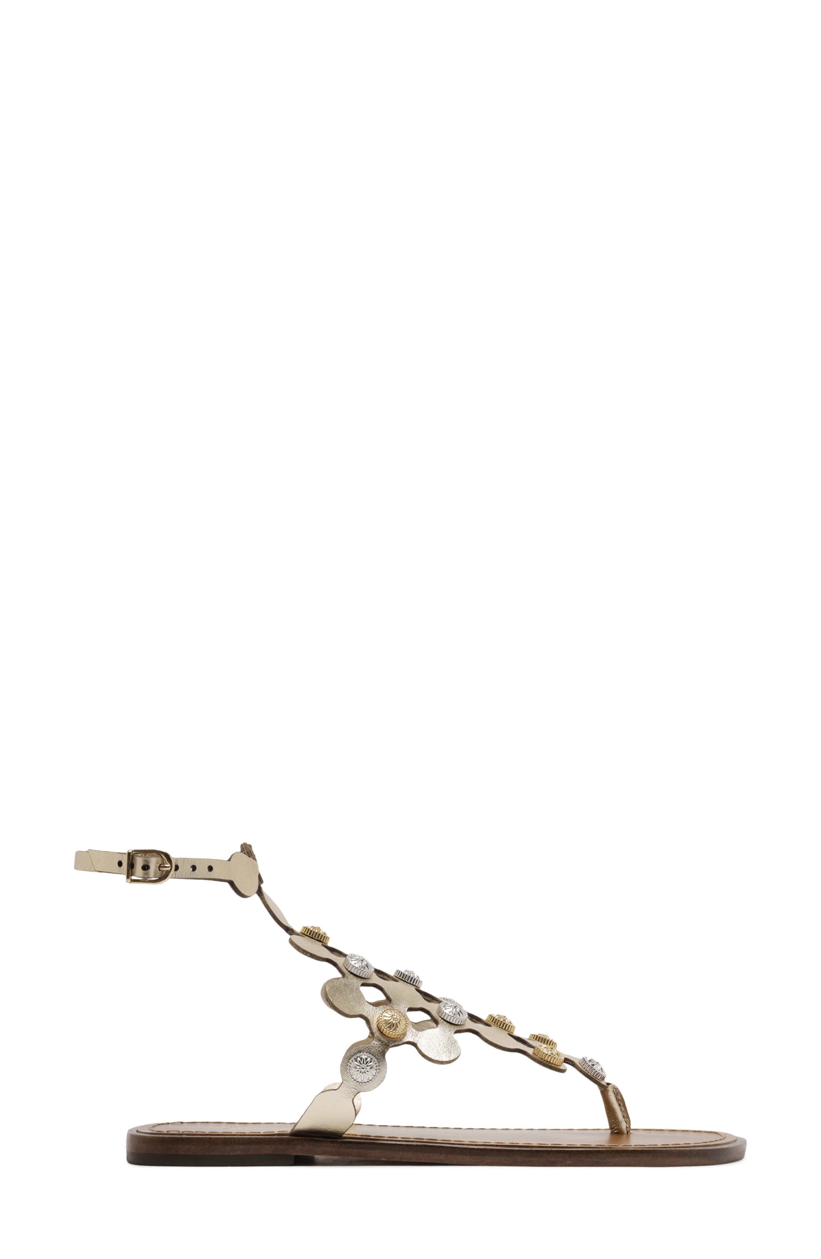 Arezzo Haven Ankle Strap Sandal, Alternate, color, Platino