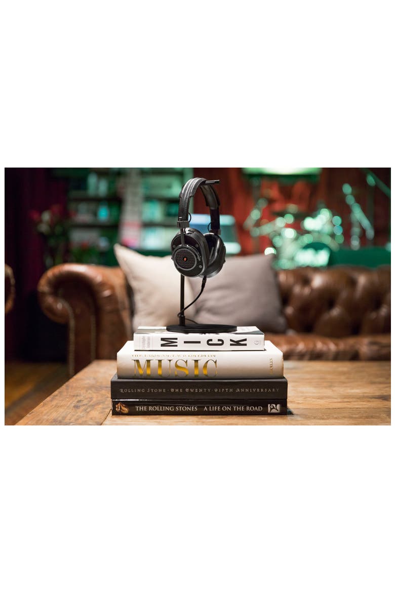 MH40 Leather Over Ear Headphones, Alternate, color, BLACK