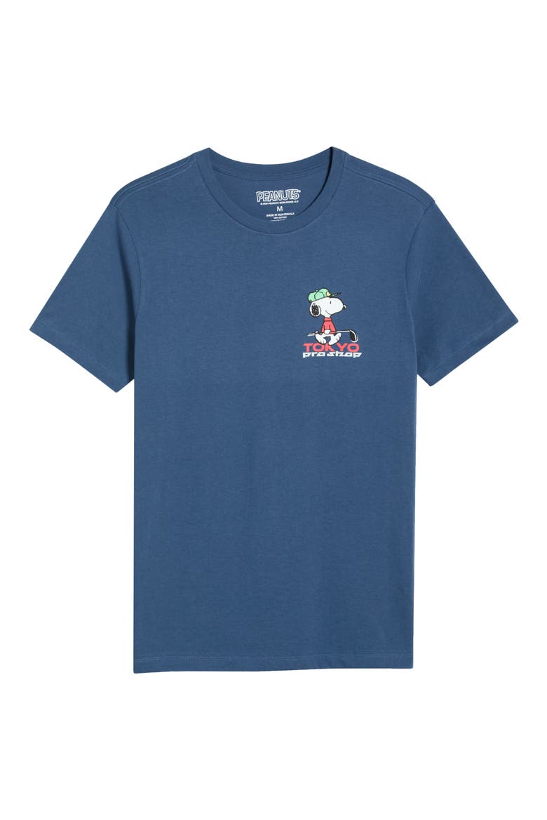 Peanuts® Tokyo Pro Shop Graphic Cotton T-Shirt, Alternate, color, DENIM BLUE
