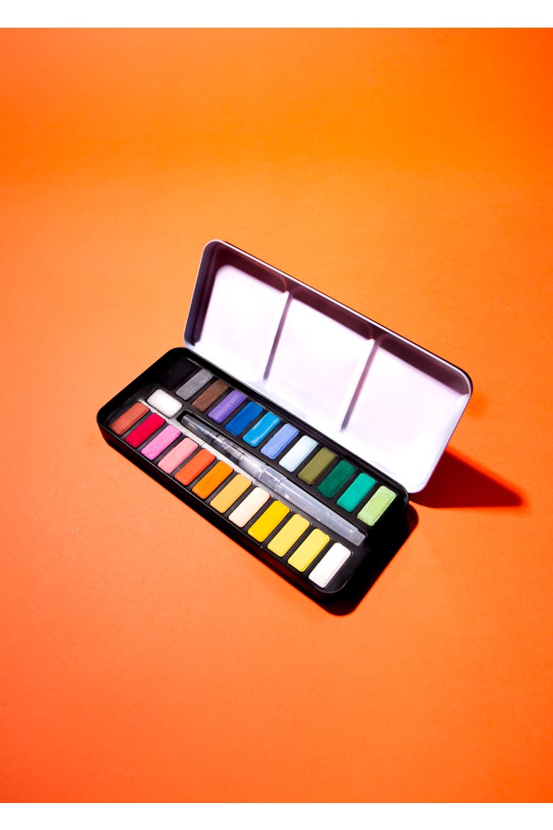 Watercolor Paint kit, Alternate, color, Black