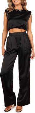 Petal & Pup Elia Crop Top & Wide Leg Pants Set