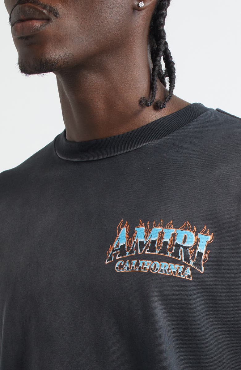 AMIRI Sunny Place Oversize Graphic T-Shirt, Alternate, color, Black