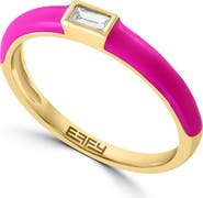 EFFY 14k Gold Diamond Enamel Band Ring