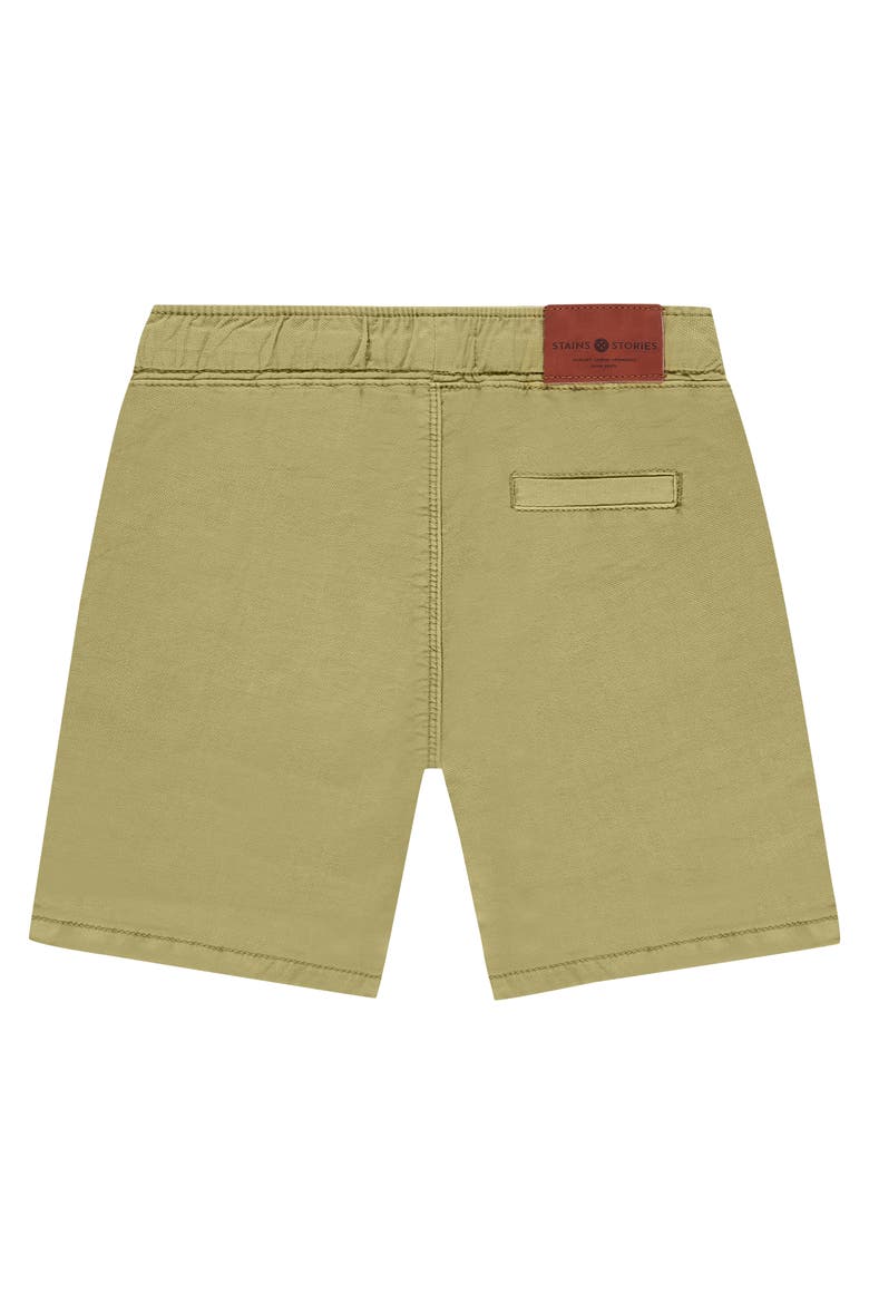 Brushed Poplin Pull-On Shorts, Alternate, color, Kiwi