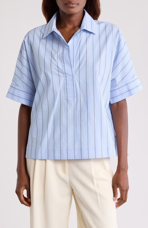 Oversize Poplin Popover Shirt