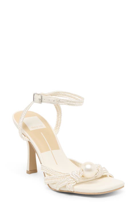 Helle Faux Pearl Ankle Strap Sandal (Women)
