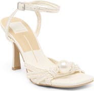 Dolce Vita Helle Faux Pearl Ankle Strap Sandal
