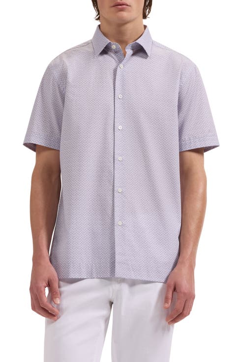 Vero Shaped Fit Floral Short Sleeve Button-Up Shirt