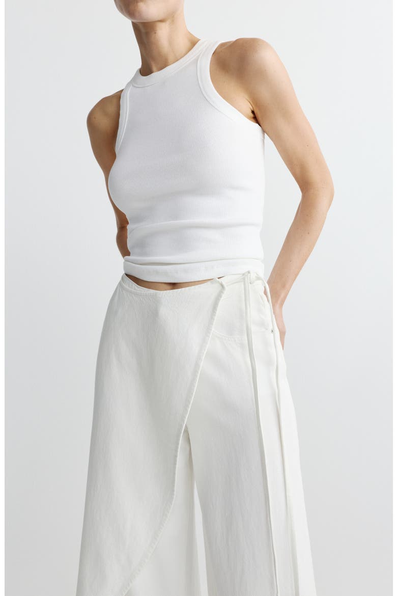 Zoie Wide Leg Wrap Jeans, Alternate, color, WHITE AURA