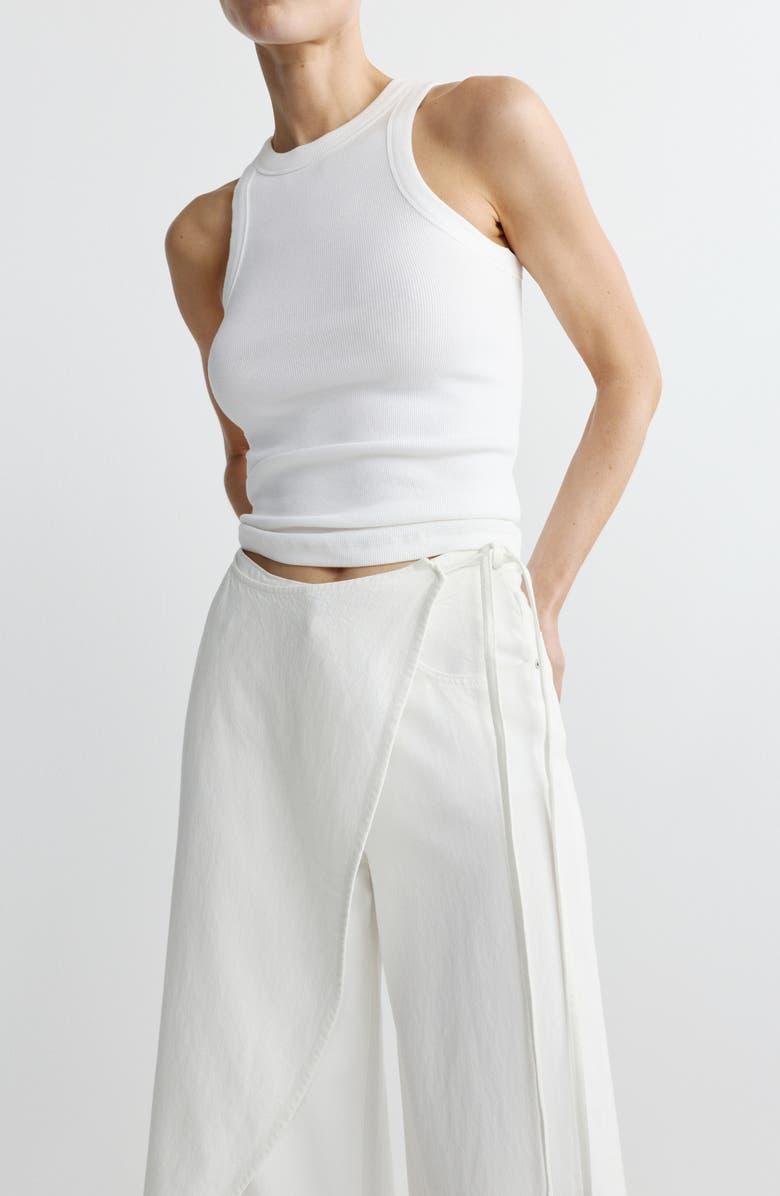 DL1961 Zoie Wide Leg Wrap Jeans, Alternate, color, White Aura