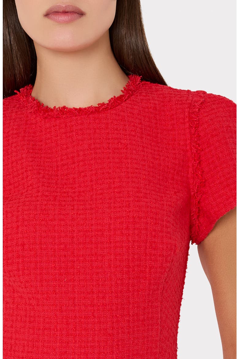 Samara Bouclé Fit & Flare Minidress, Alternate, color, RED