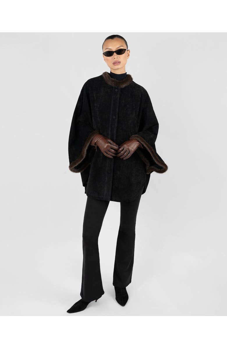 WeWoreWhat Premium Suede Poncho, Alternate, color,