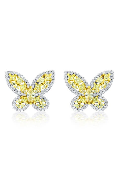 Pavé Butterfly Stud Earrings