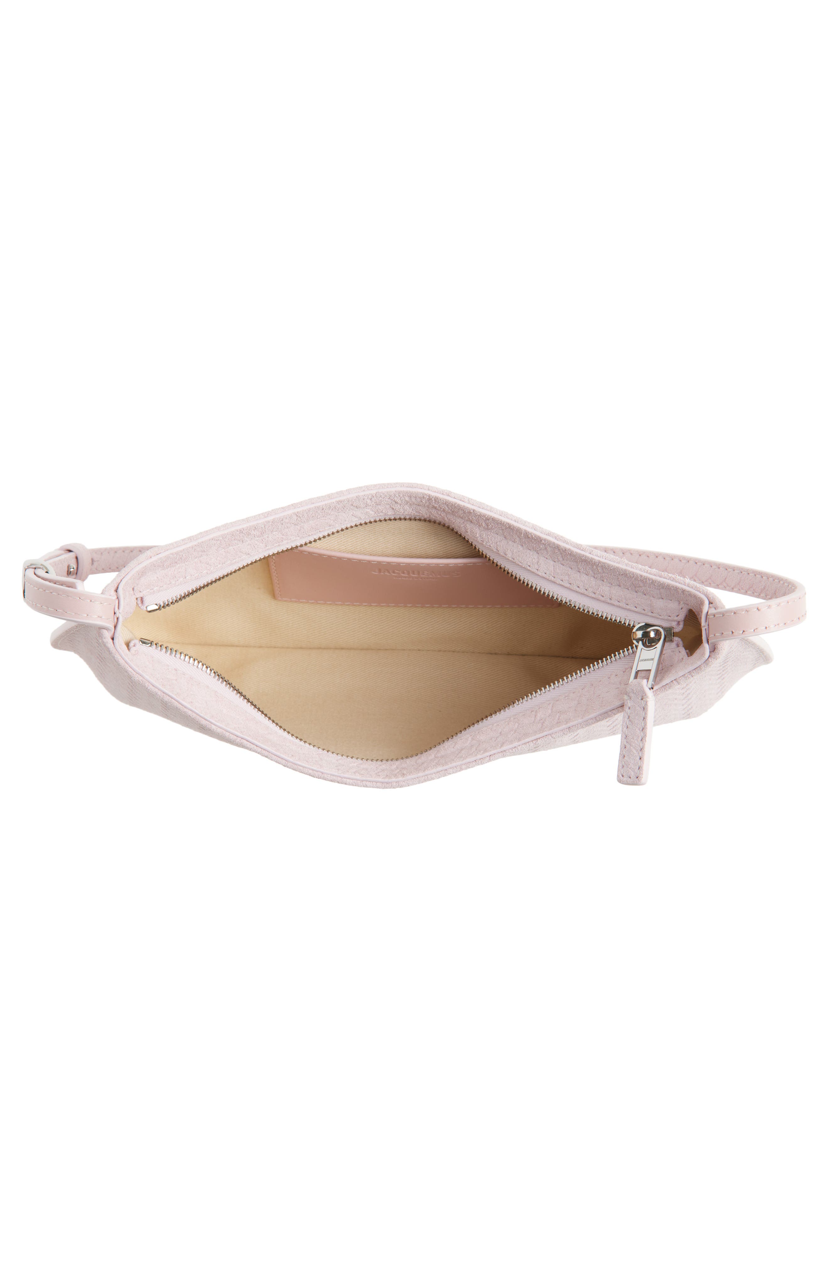 Jacquemus Le Bisou Sue Zip Handbag, Alternate, color, Light Pink 410