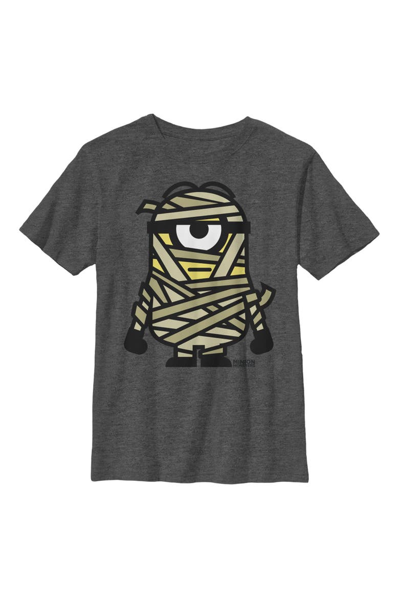 Boy's Despicable Me Minions Mummy T-Shirt, Main, color, Charcoal Heather