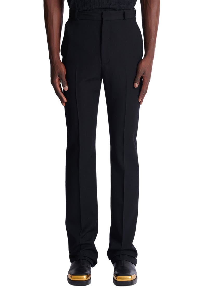 Wool darted trousers, Alternate, color, black