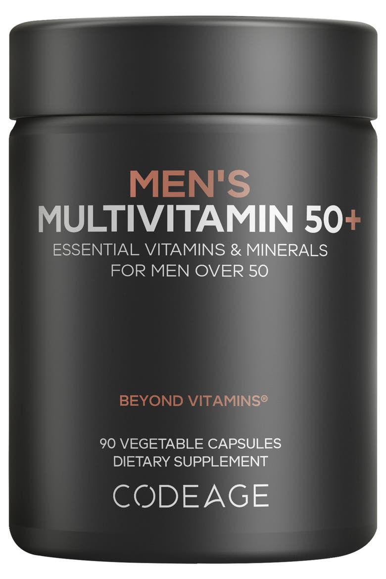 Men's Multivitamin 50+, Essential Minerals for Men Over 50, Main, color, Black