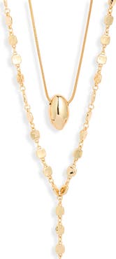 Open Edit Set of 2 Orb & Y-Necklaces