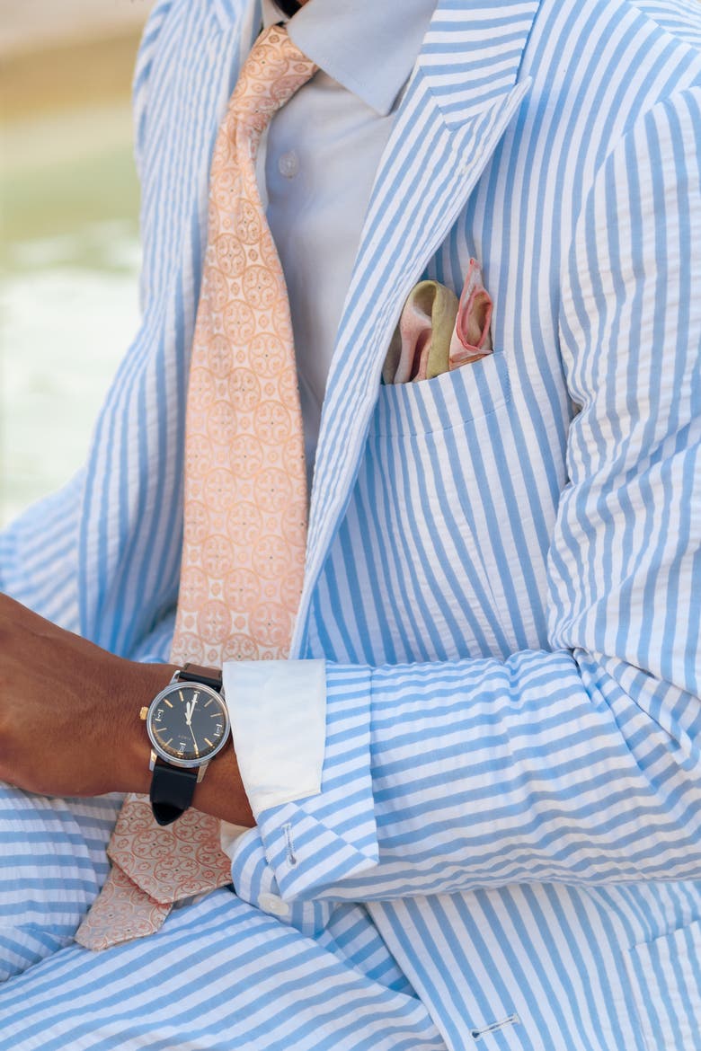 Palladio - Silk Jacquard Tie for Men, Alternate, color, Blush