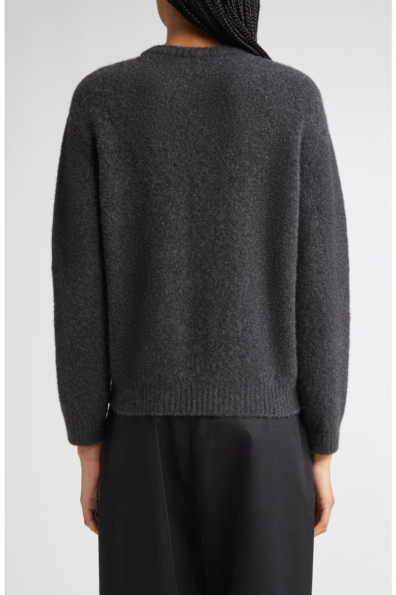 London Stretch Cashmere & Silk Sweater, Alternate, color, DARK GREY