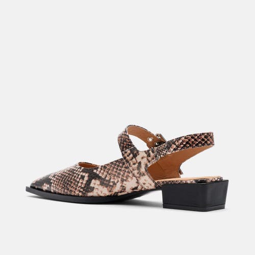 Marc Nolan Chelsea Leather Slingback Block Heels In Multi
