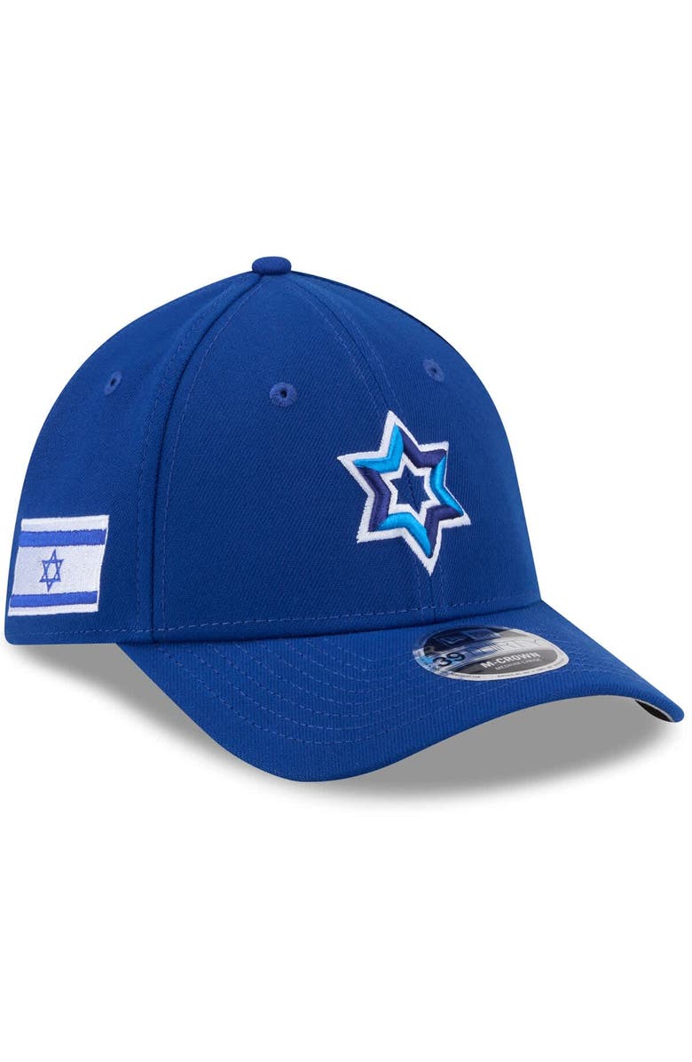 New Era Men's New Era  Blue Israel Baseball 2026 World Baseball Classic M-Crown 39THIRTY Flex Hat, Main, color, Blue