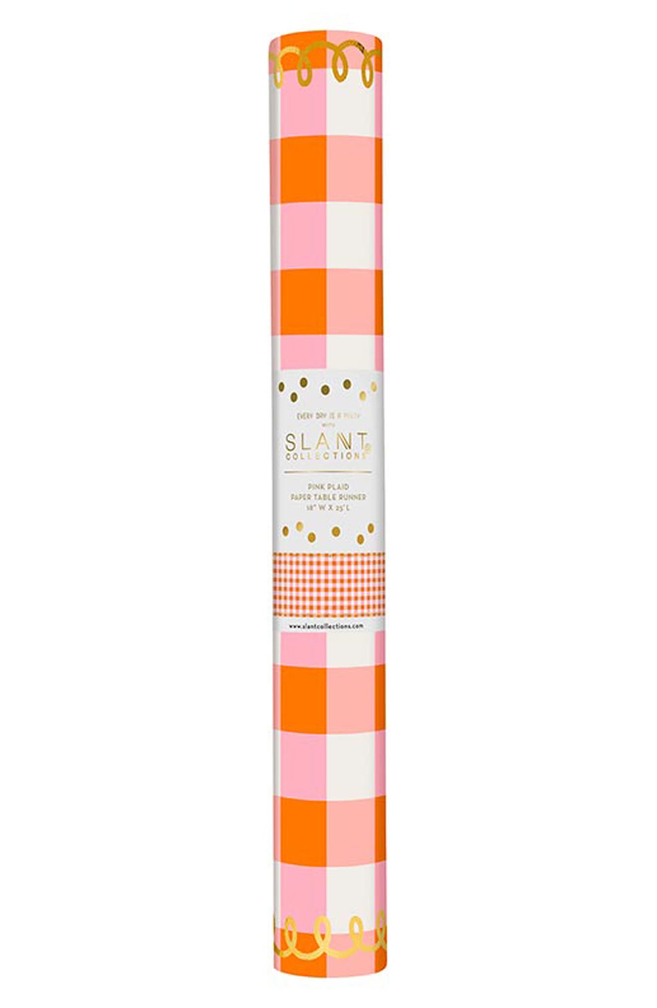 Plaid Foil Paper Table Runner