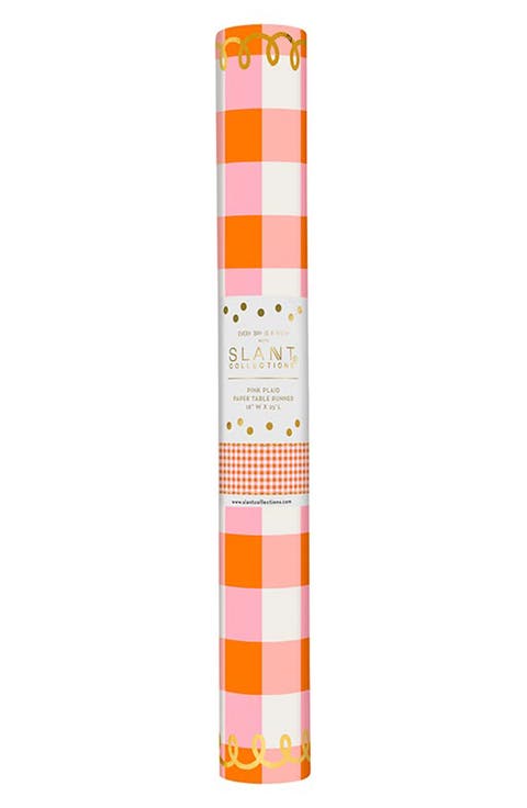 Plaid Foil Paper Table Runner
