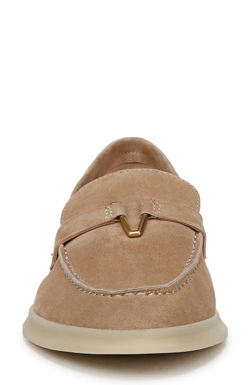 Veronica Beard Ailey Suede Medallion Slip-on Loafers In Sand