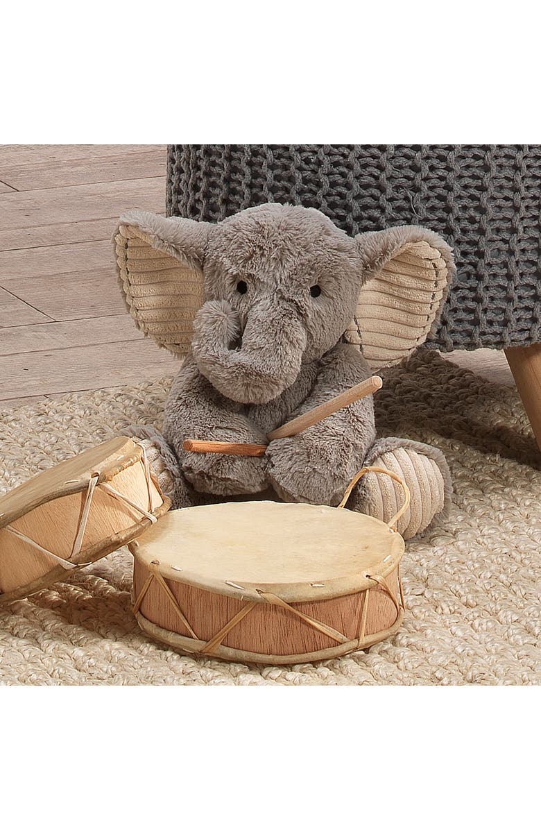 Lambs & Ivy Jungle Safari Plush Elephant Stuffed Animal Toy Plushie - Jett, Alternate, color, Gray