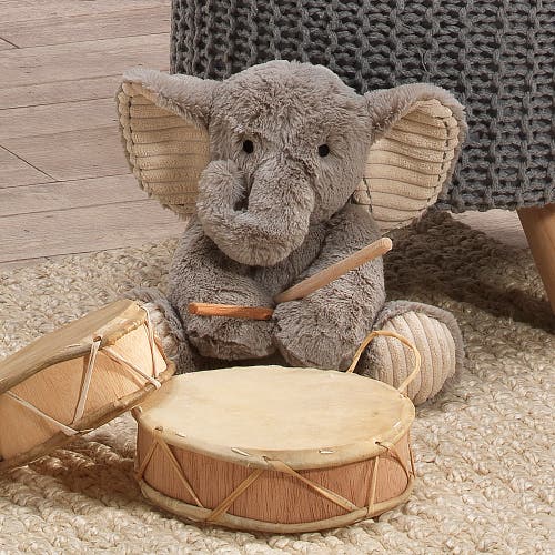 Lambs & Ivy Jungle Safari Gray Plush Elephant Stuffed Animal Toy Plushie In Gray