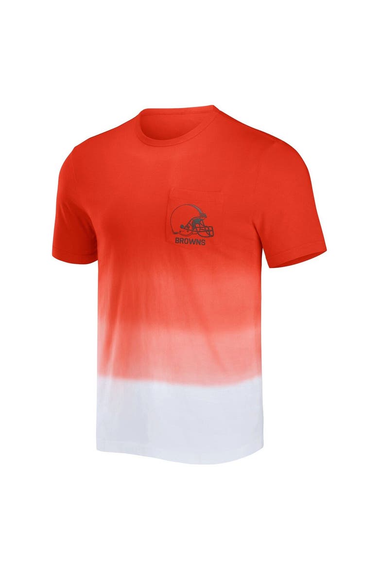 Men's NFL x Darius Rucker Collection by Fanatics Orange/White Cleveland Browns Dip Dye Pocket T-Shirt, Alternate, color, Orange