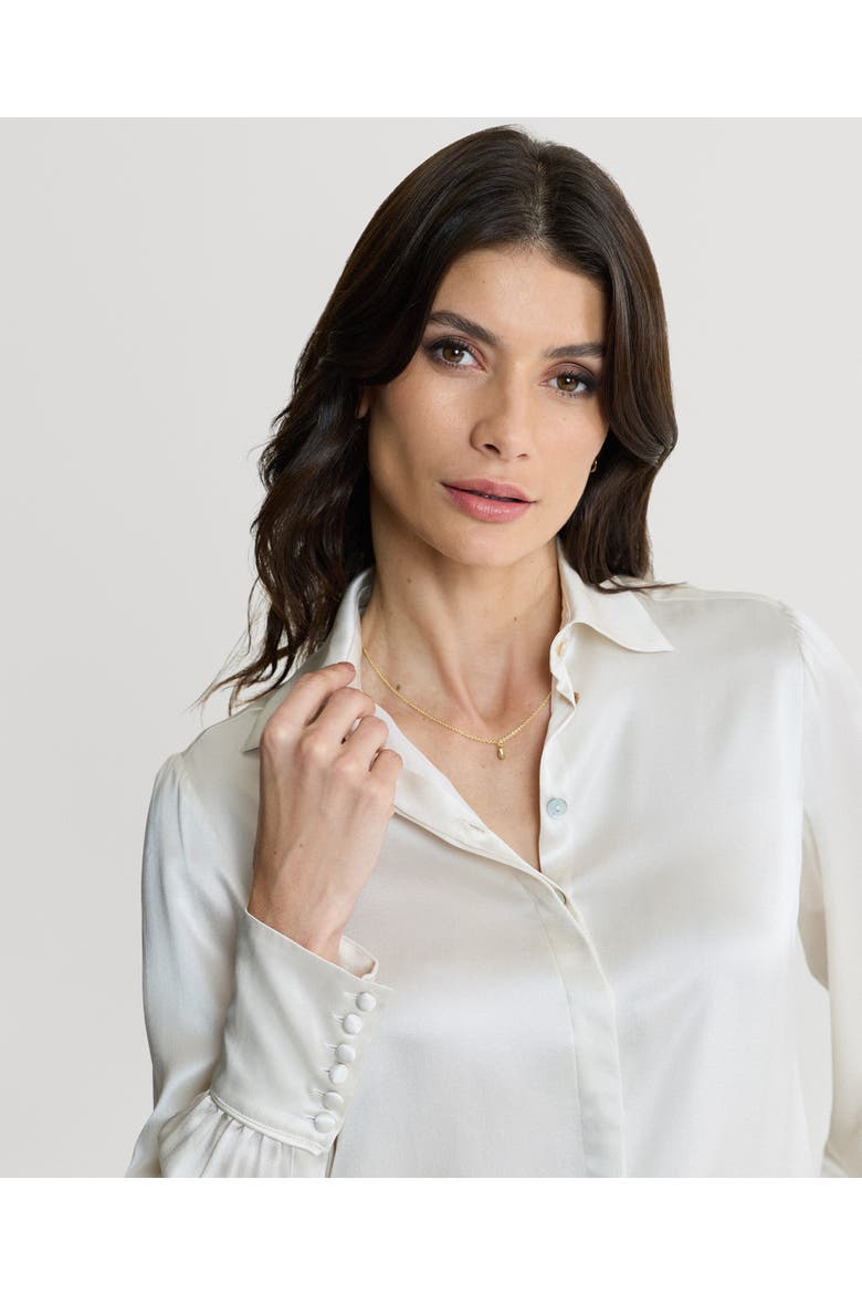 Glyndebourne Tie Neck Blouse, Alternate, color, Winter Ivory