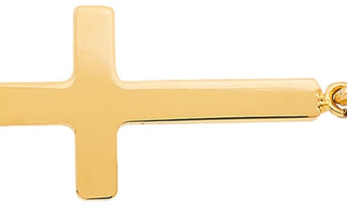Frankie & Zoe Paper Clip Chain Cross Charm Bracelet In Gold