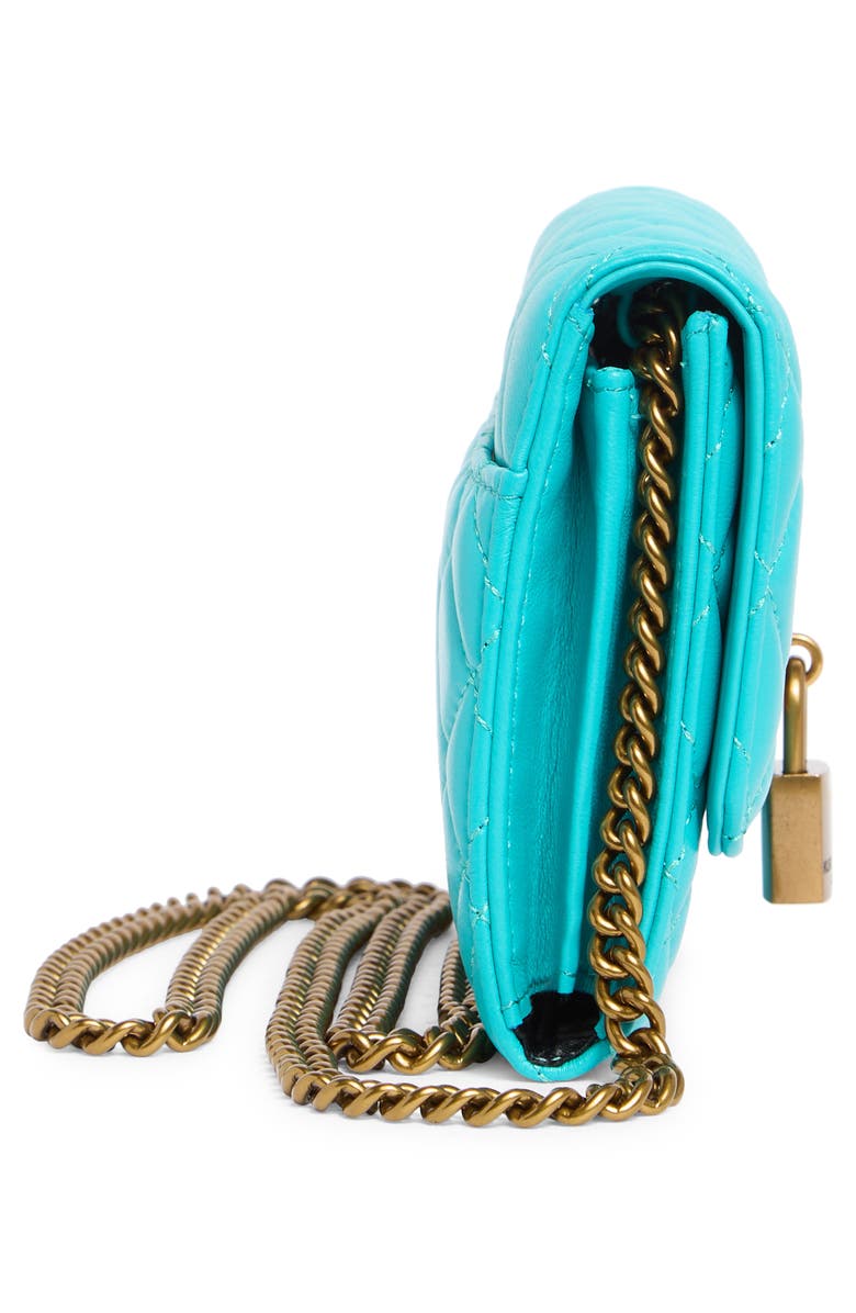 Kurt Geiger London Brixton Wallet On A Chain, Alternate, color, Turquoise