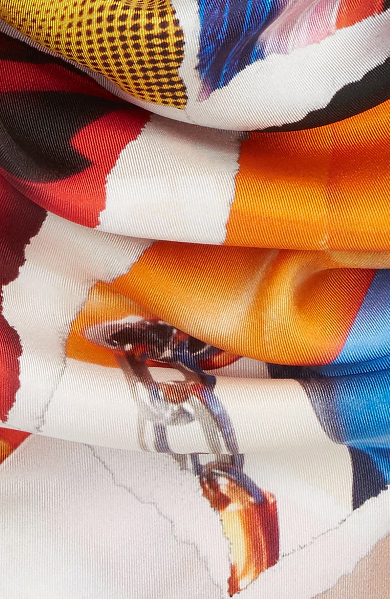 Moschino Silk Scarf, Alternate, color, 