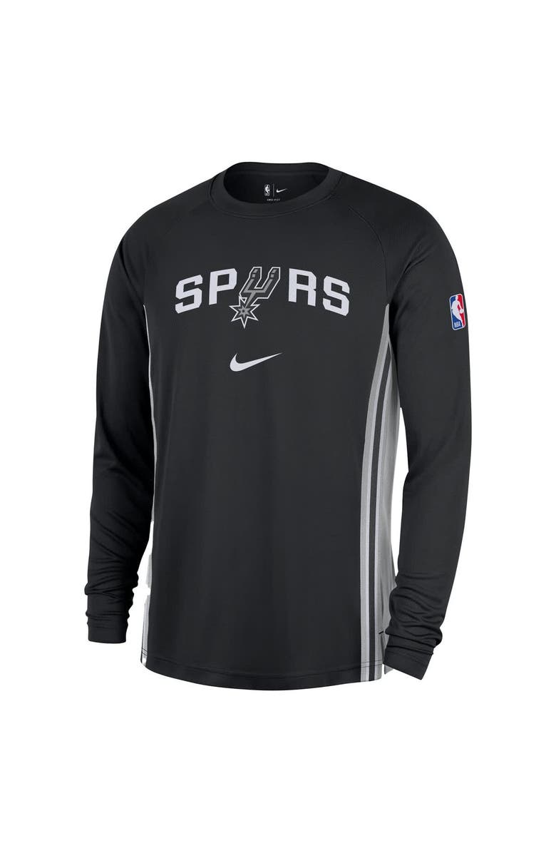 Nike Men's Nike Black San Antonio Spurs 2025/26 Authentic Pre-Game Legend Dri-FIT Long Sleeve Shooting Shirt, Alternate, color, Black