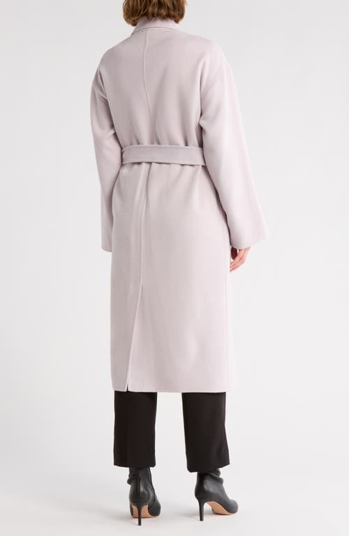 Theory Wool Blend Robe Coat In Purple