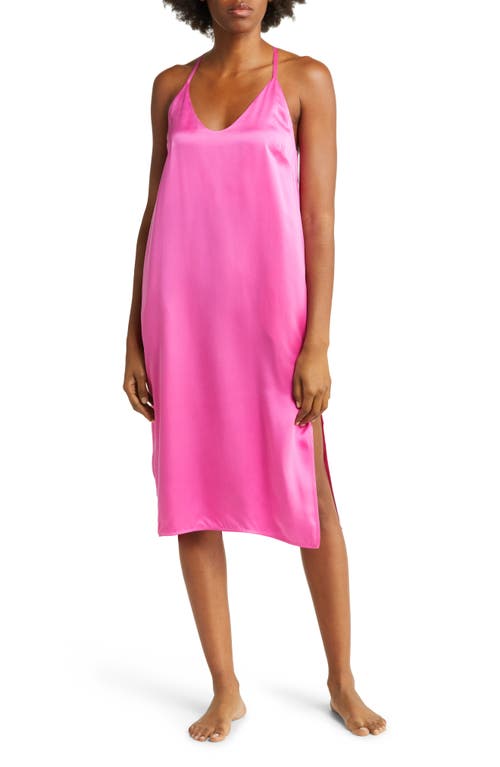 Shop Lunya Washable Silk Nightgown In Caffeinated Pink