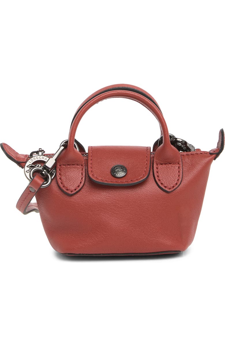 Longchamp Le Pliage Cuir Nano Crossbody Bag, Main, color,