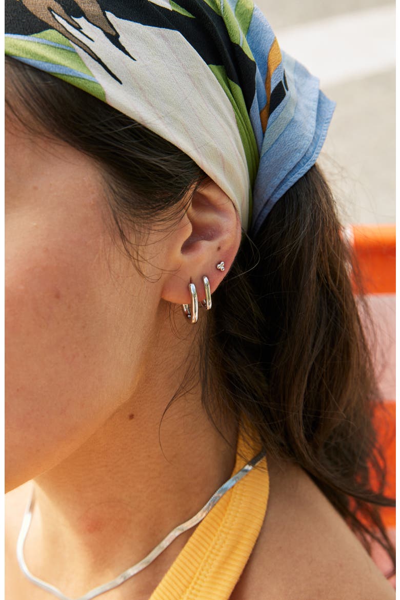 Gold Hoop Earrings - Rox Small, Alternate, color, Silver
