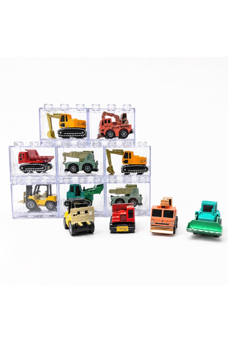VVC Construction Vehicles, Stackable Pull-Back Diecast Cars, Main, color, Multi Color